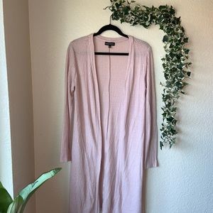 Inspired Hearts Blush Pink Long Cardigan